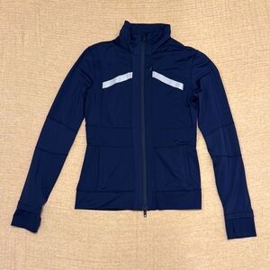 Women's Roots Navy Jacket Reflective Stripes